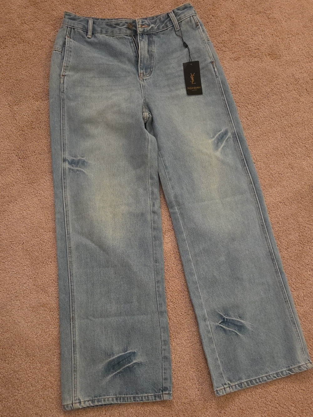 Yves Saint Laurent Light Wash Wide Leg Men’s L Jeans